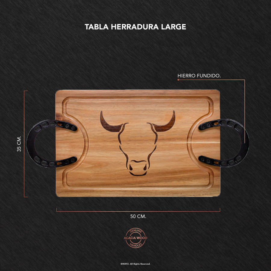 Tabla Para Picar Carne Picadillos Madera Premium Wayu Large + Grabado Personalizado