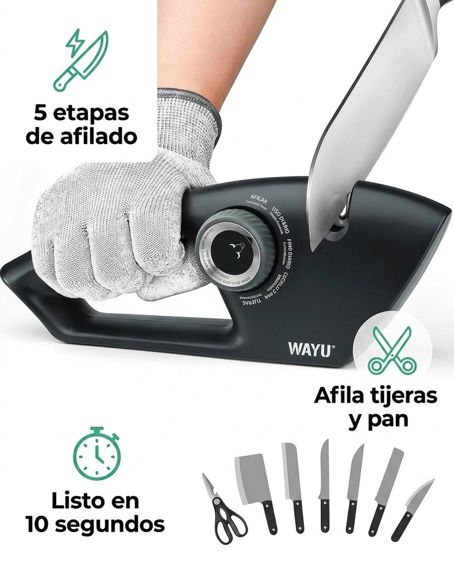 Afilador De Cuchillos Wayu 5 En 1 Manual
