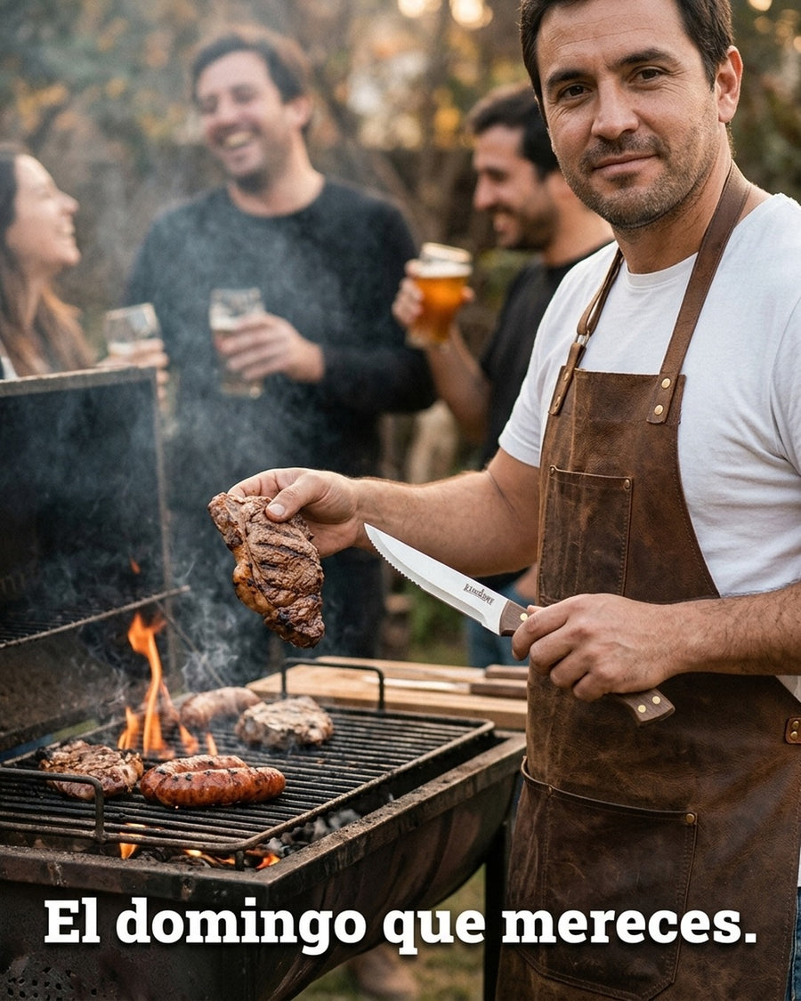 Set 4 Cuchillos Kangkawe Premium Parrilla Cocina Asado Bbq + Grabado Personalizado