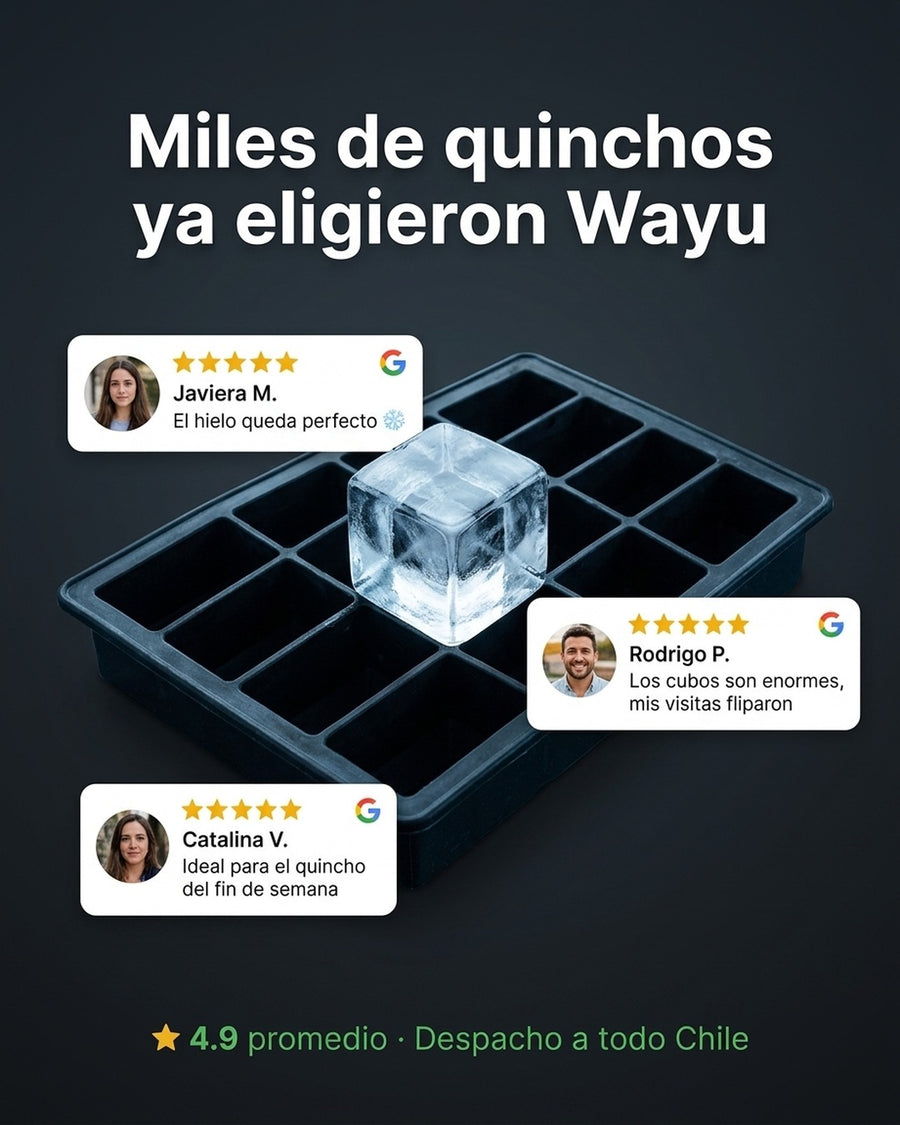 Cubetera 15 Cubos De Hielo Wayu Hielo Grande Premium Tragos