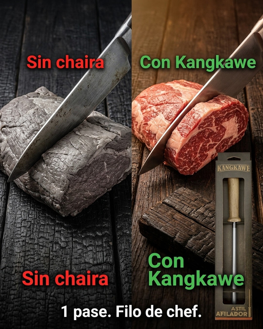 Chaira Astil Kangkawe Afilador De Cuchillos Asado Parrilla