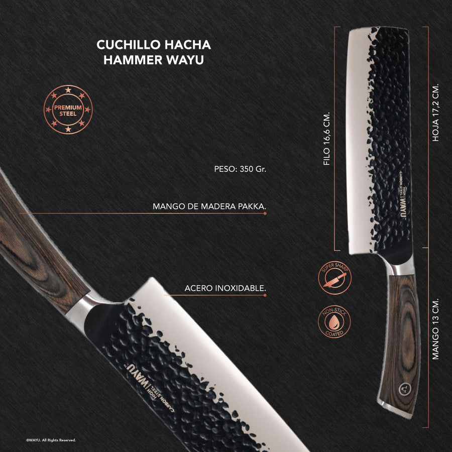 Cuchillo Hacha Hammer Wayu + Grabado Personalizado