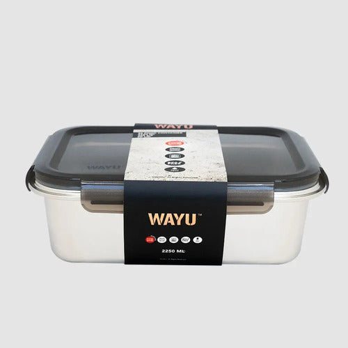 Contenedor Hermético Wayu Acero Microsafe 2.3 Lt Premium
