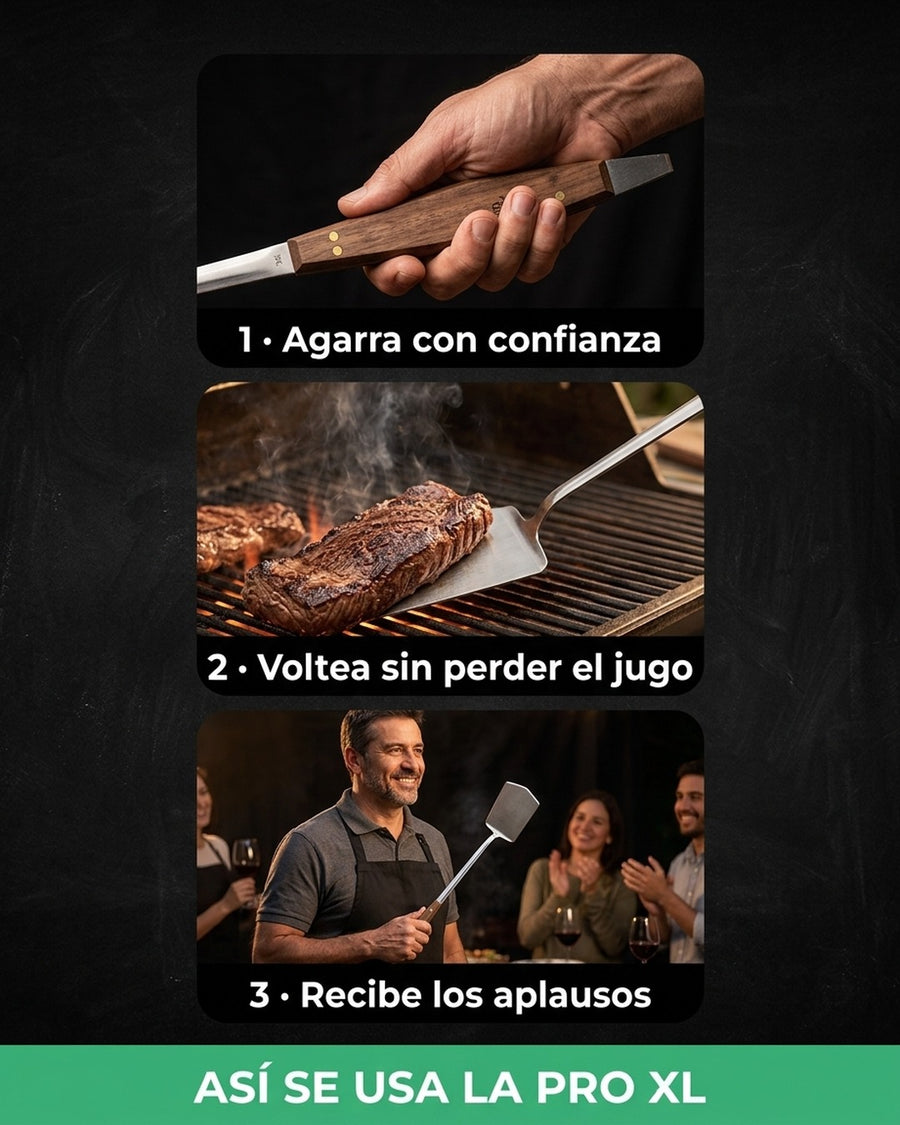 Espátula Parrillera Pro Xl Kangkawe Parrilla Cocina Premium
