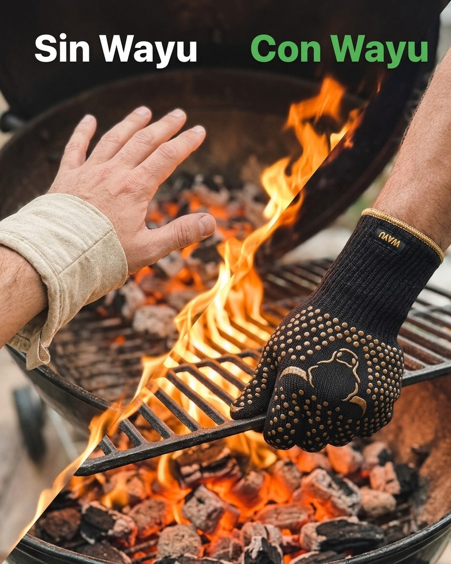 Guante Parrillero Wayu Alta Temperatura 500°C - Aramida y Silicona Chile