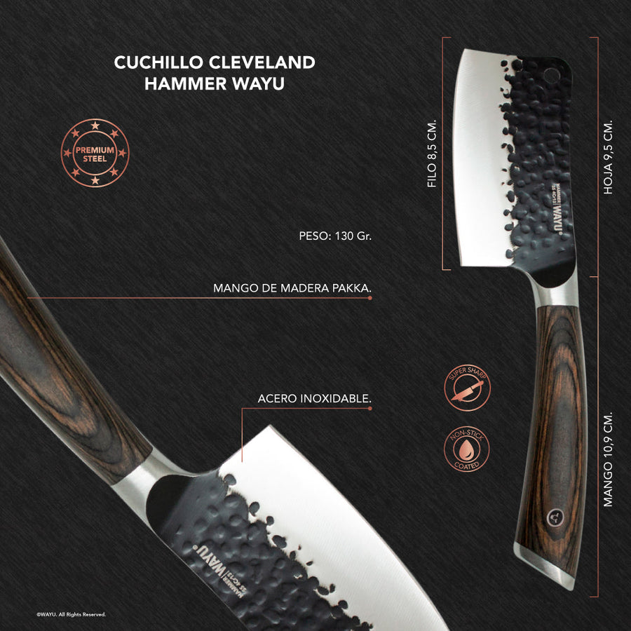 Cuchillo Hammer Hacha Cleveland Wayu + Grabado Personalizado