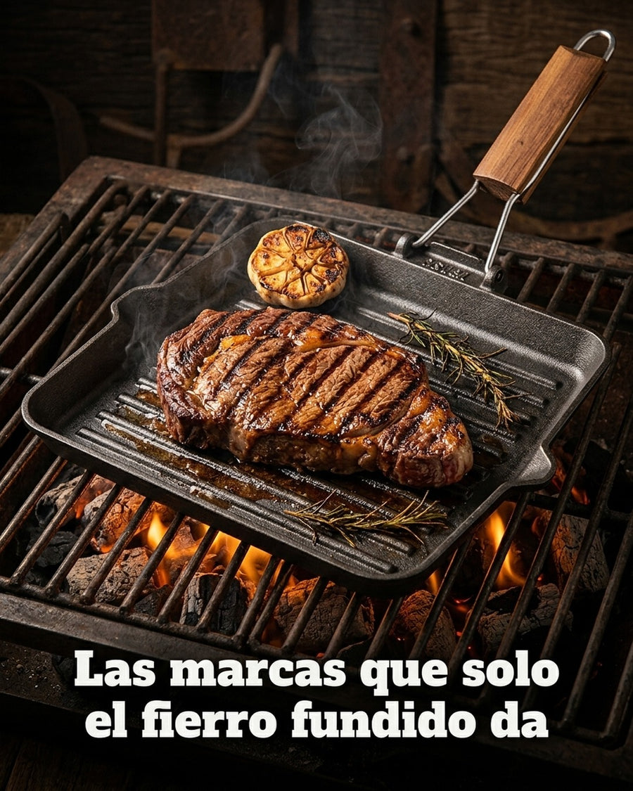 Sarten Fierro Fundido 21x35cm Wayu Abatible Hierro Fundido