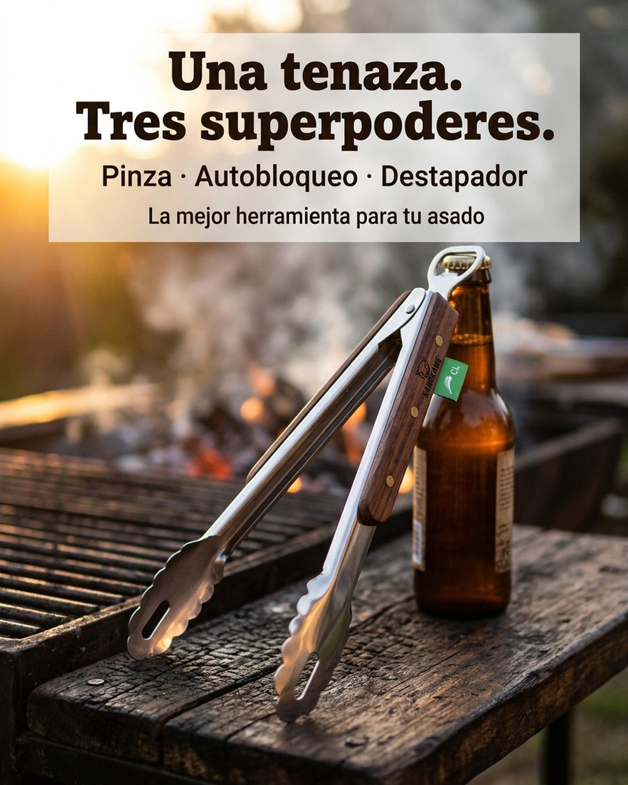 Pinzas Tenazas Premium Inoxidable + Destapador Kangkawe