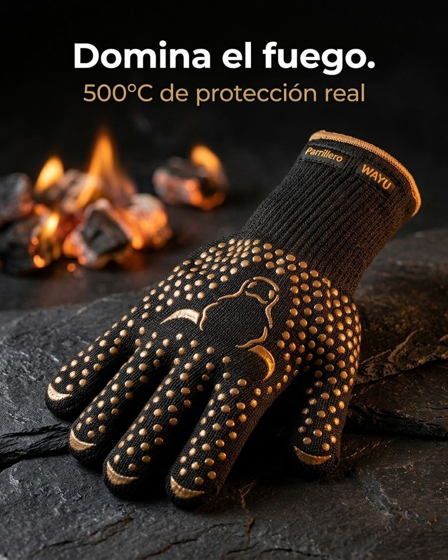 Guante Parrillero Wayu Alta Temperatura 500°C - Aramida y Silicona Chile