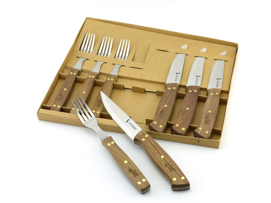 Set 8 Piezas Cuchillos + Tenedor Kangkawe Premium Cocina + Grabado Personalizado
