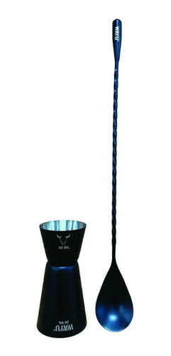 Set 2 Jigger Medidor + Cuchara Wayu Barra Coctail Tragos