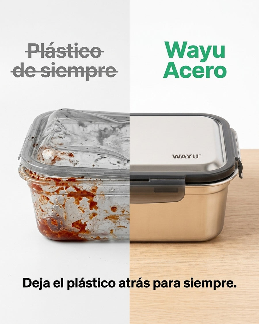 Contenedor Hermético Wayu Acero Microsafe 1.3 Lt Premium
