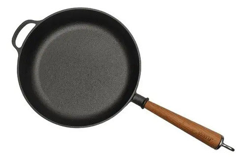 Sartén Hierro Fundido 28cm Wayu Parrilla Asado Bbq Cocina