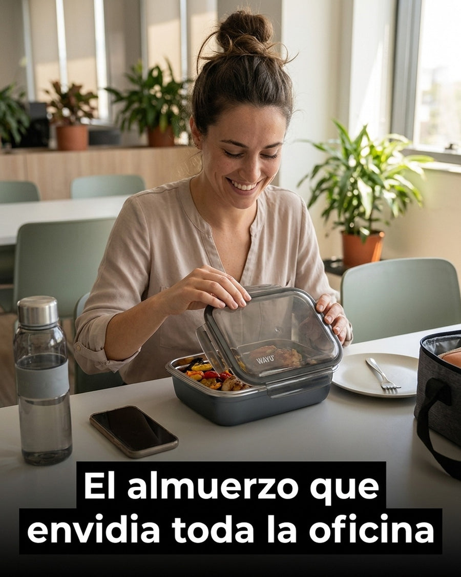 Contenedor Hermético Wayu Acero Microsafe 650ml Premium