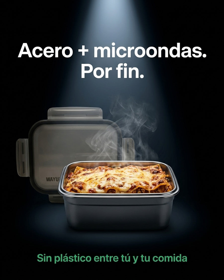 Contenedor Hermético Wayu Acero Microsafe 650ml Premium