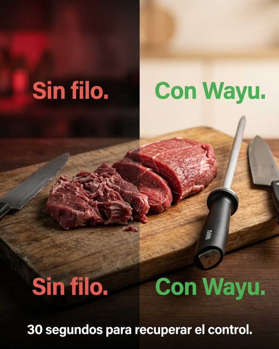 Chaira Astil Espada Afiladora Cuchillos Wayu Redonda Premium