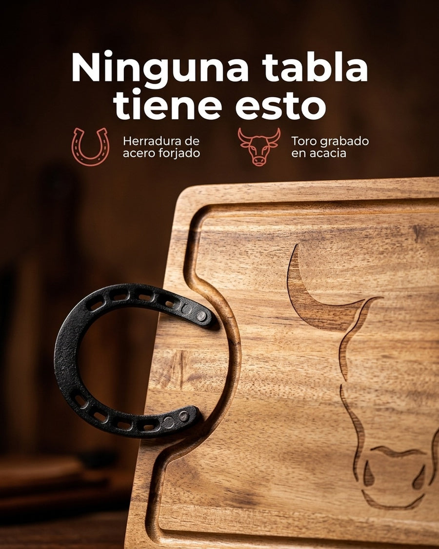 Tabla Para Picar Carne Picadillos Madera Premium Wayu Large + Grabado Personalizado