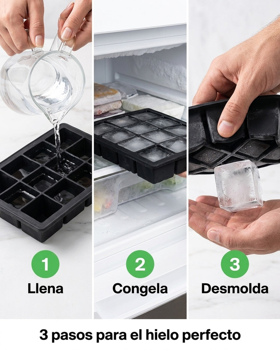 Cubetera 15 Cubos De Hielo Wayu Hielo Grande Premium Tragos