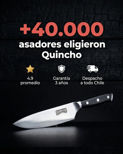 Cuchillo Acero Alemán 8 Pulgadas + Grabado Personalizado