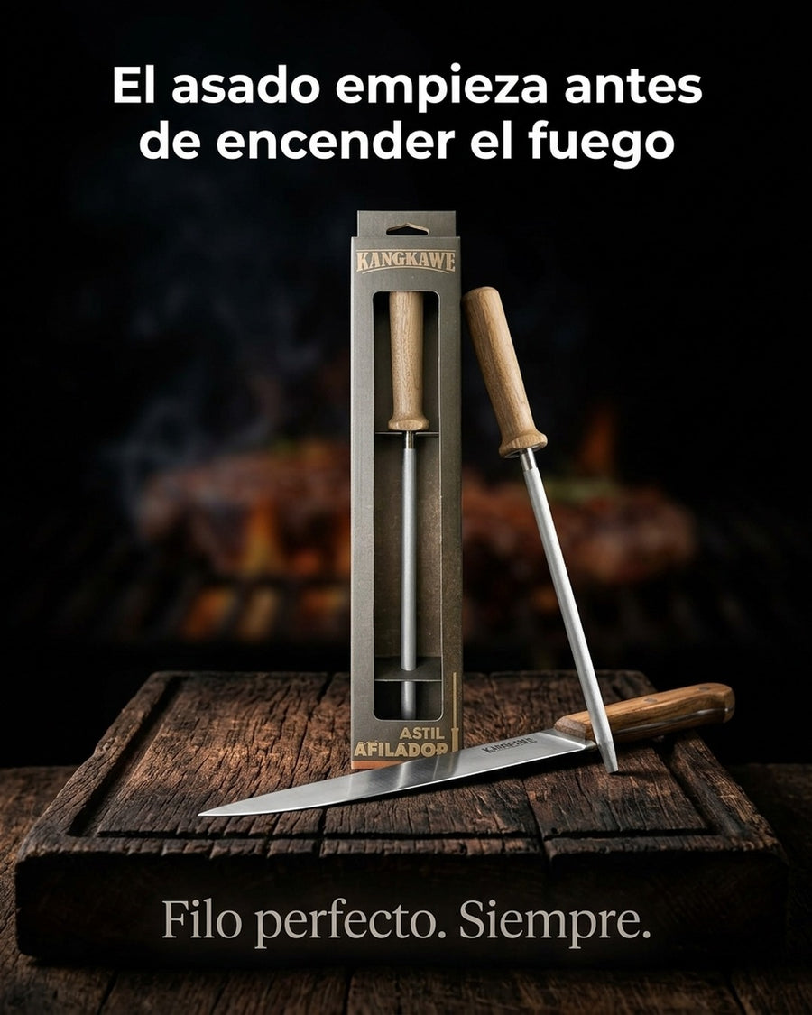 Chaira Astil Kangkawe Afilador De Cuchillos Asado Parrilla
