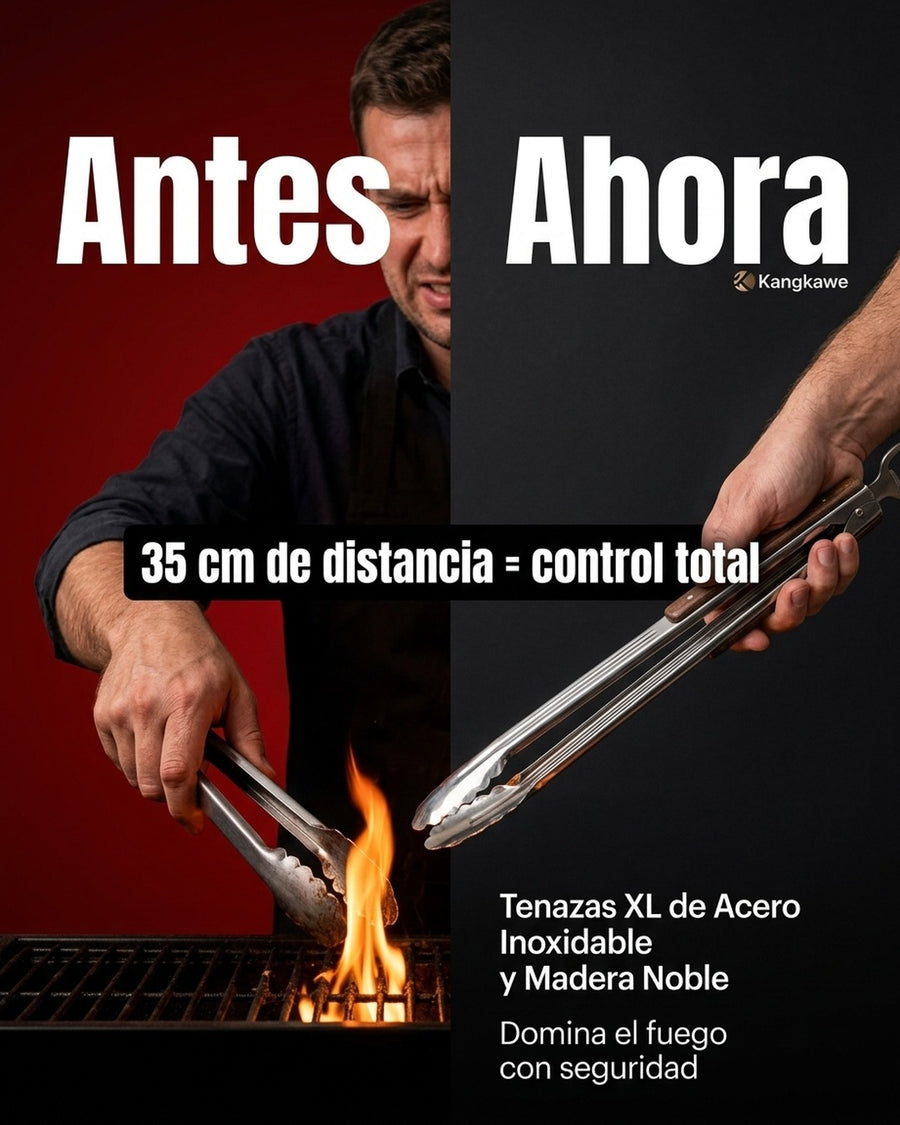 Pinzas Tenazas X L  Premium Inoxidable + Destapador Kangkawe