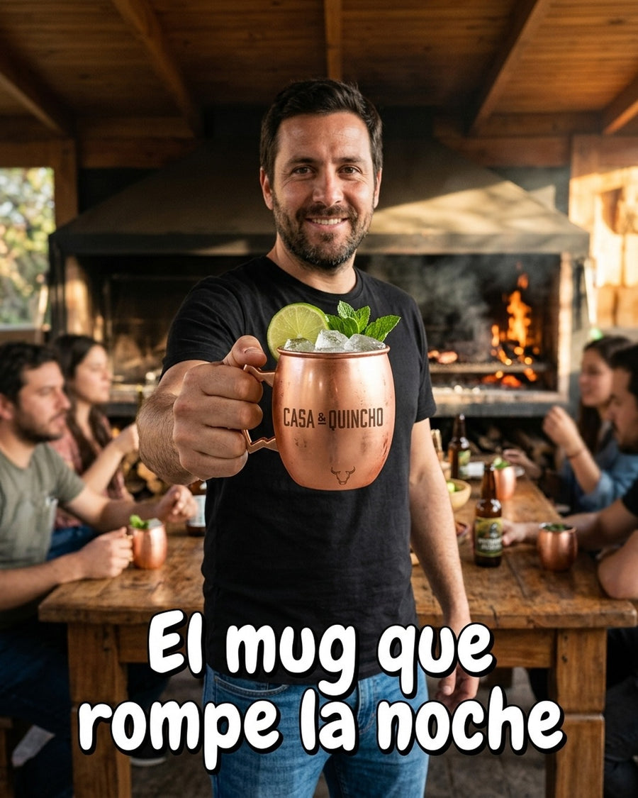 Set De 2 Mugs De Cobre Wayu Shine Tragos Moscow Mule Mojito + Grabado Personalizado
