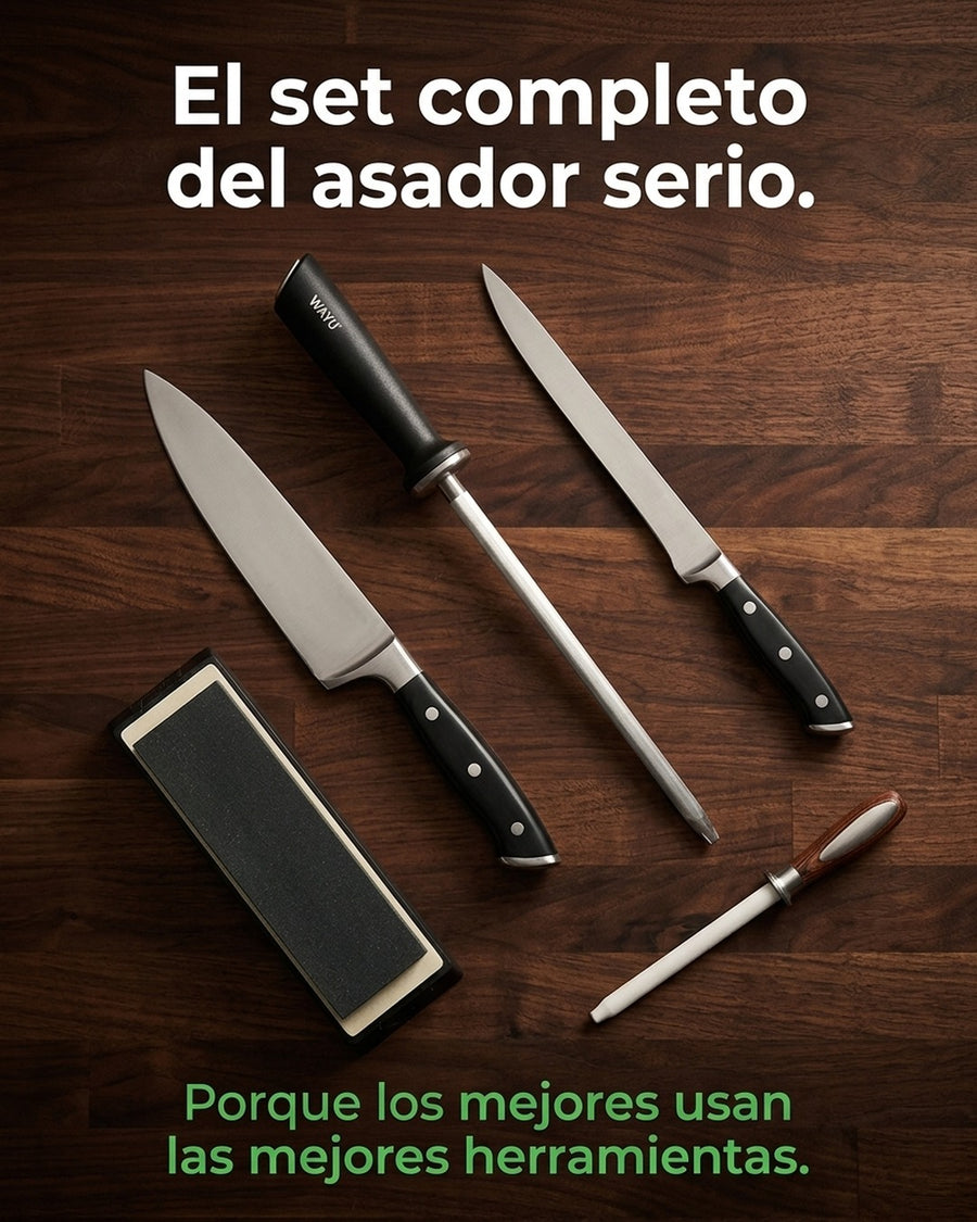 Chaira Astil Espada Afiladora Cuchillos Wayu Redonda Premium