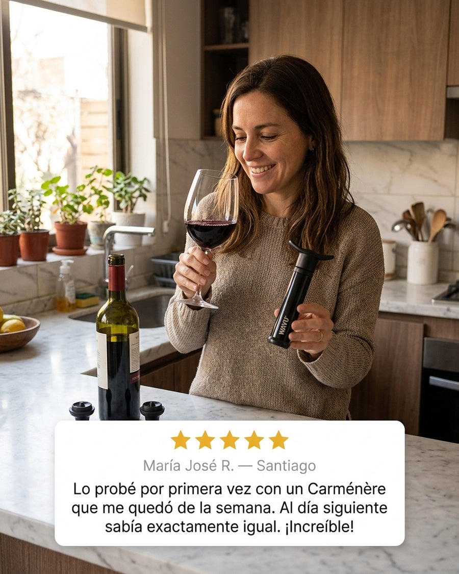 Set Sellador Bomba Vacio Vino Extractor Aire Wayu Premium