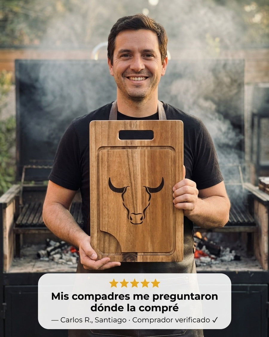Tabla Wayu Madera Acacia 40cm + Grabado Personalizado