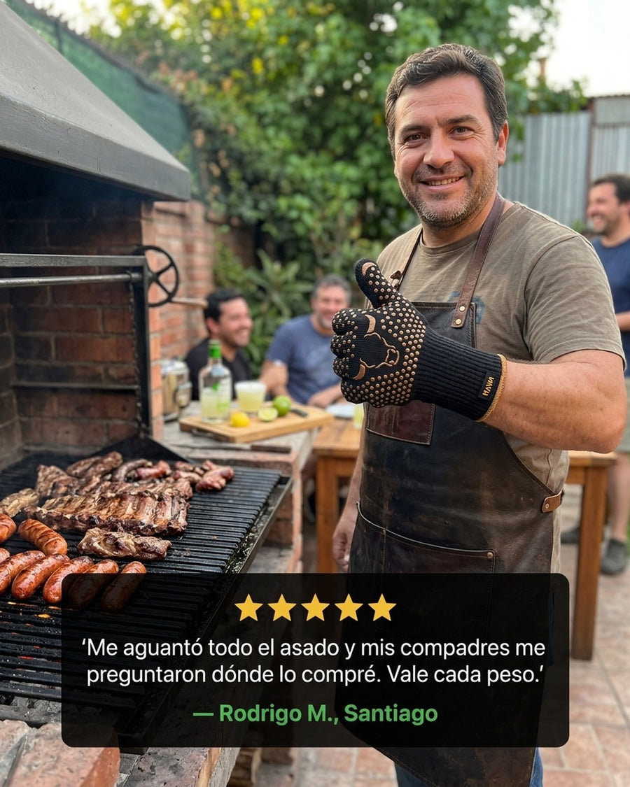 Guante Parrillero Wayu Alta Temperatura 500°C - Aramida y Silicona Chile