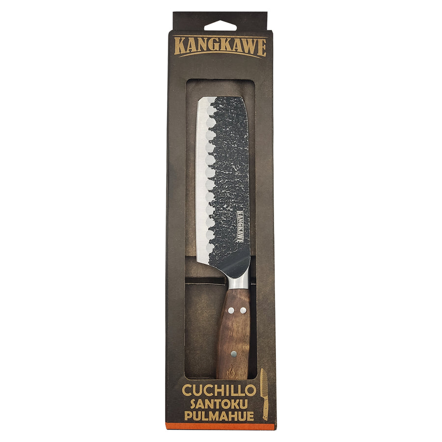 Cuchillo 7 Santoku Martillado Pulmahue Kangkawe + Grabado Personalizado