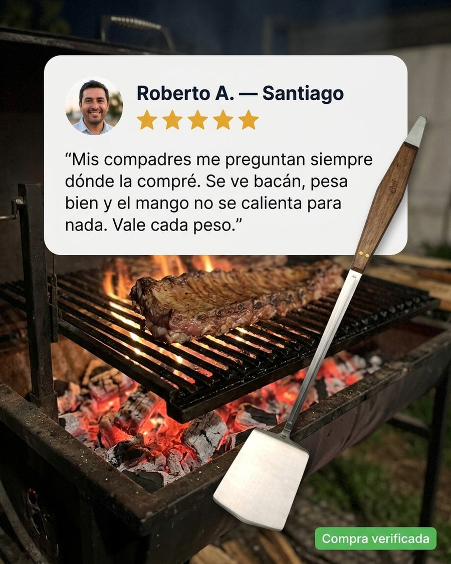 Espátula Parrillera Pro Xl Kangkawe Parrilla Cocina Premium