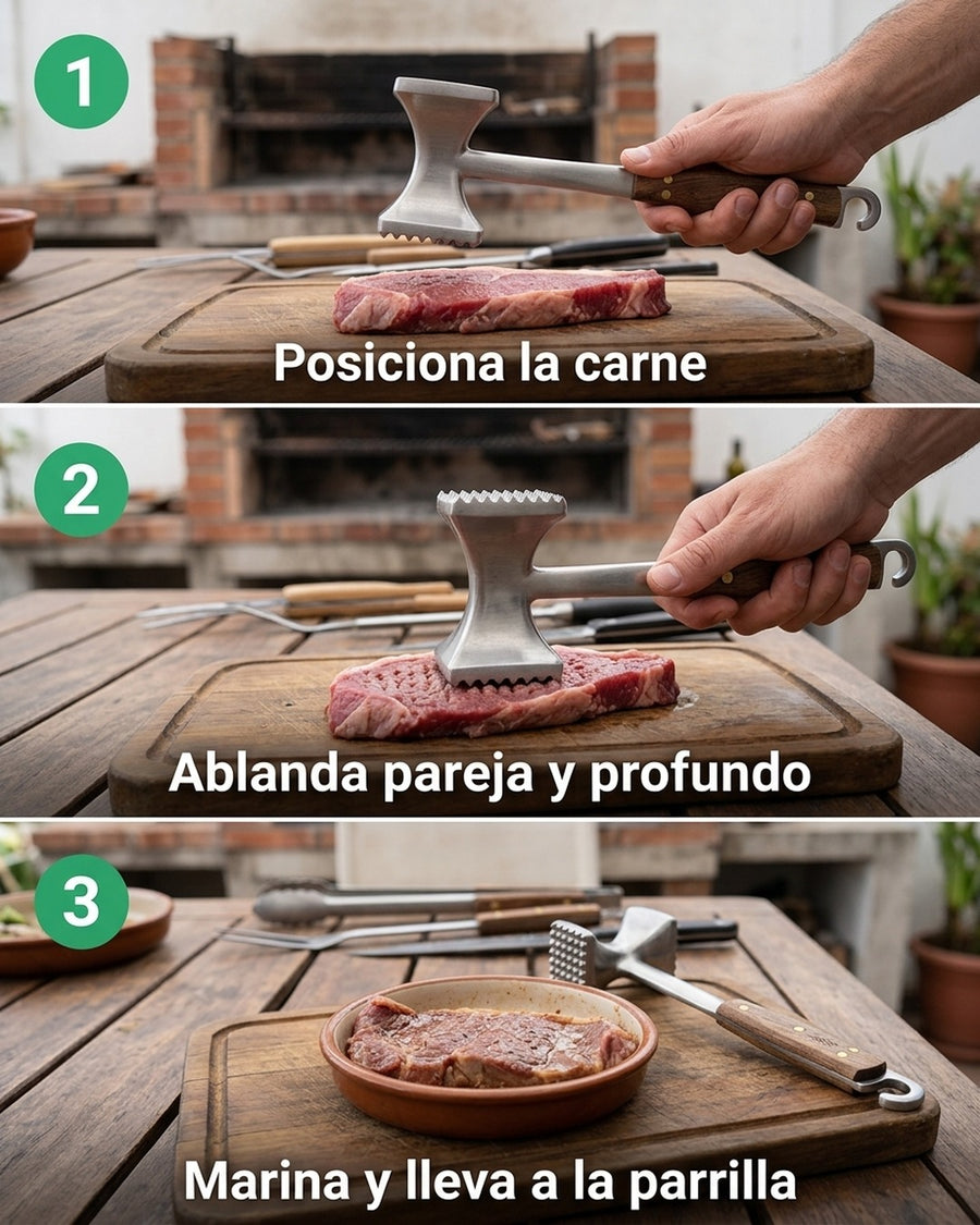 Martillo Ablandador Carne Parrillero Kangkawe