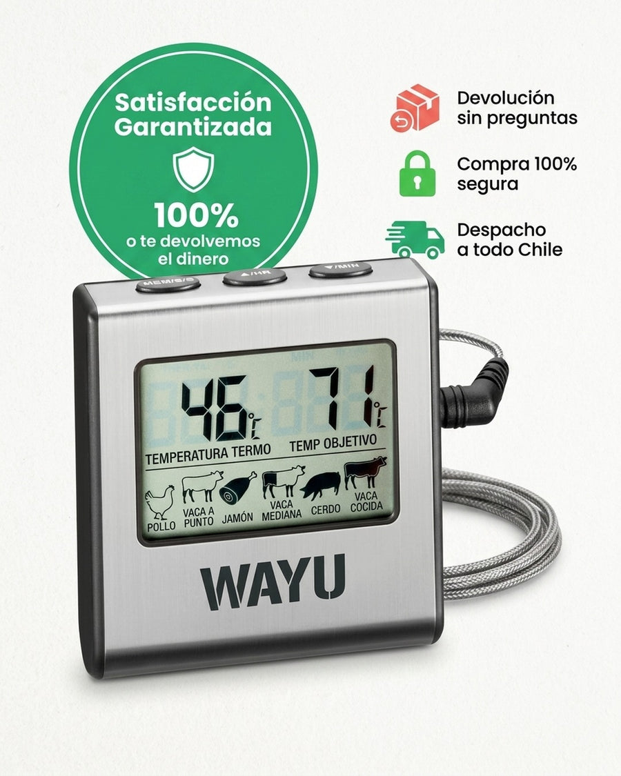 Termómetro Digital Para Carnes Wayu Asado Parrilla Ahumado