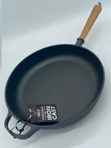 Sartén Hierro Fundido 28cm Wayu Parrilla Asado Bbq Cocina