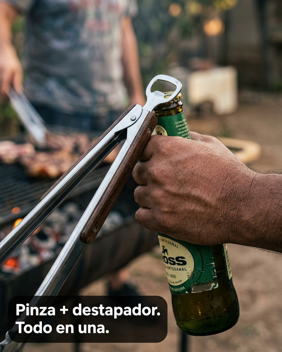 Pinzas Tenazas X L  Premium Inoxidable + Destapador Kangkawe