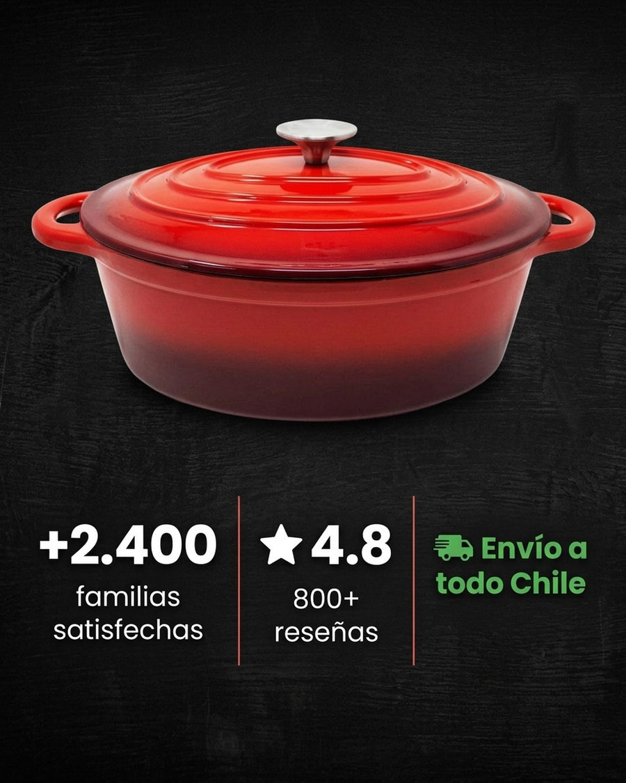 Olla Fierro Fundido Esmaltado 26cm Roja