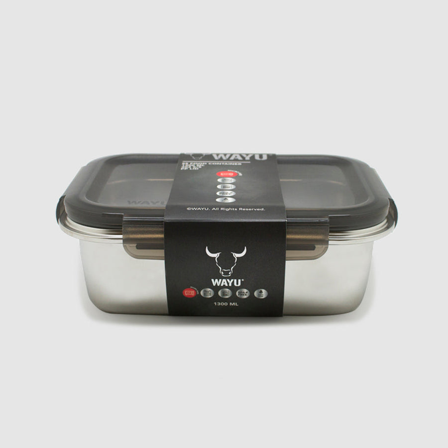 Contenedor Hermético Wayu Acero Microsafe 1.3 Lt Premium