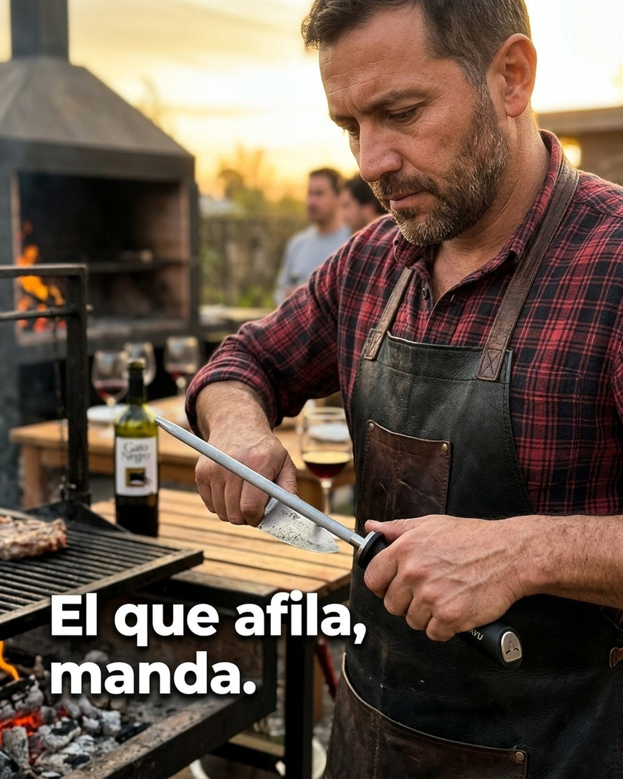 Chaira Astil Espada Afiladora Cuchillos Wayu Redonda Premium