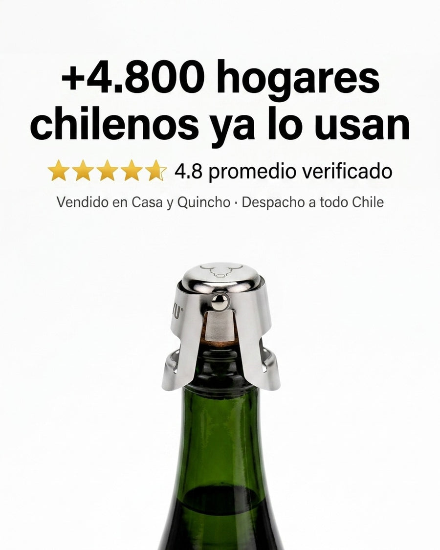 Set Sellador Tapon Espumante Champaña Wayu Tragos Premium