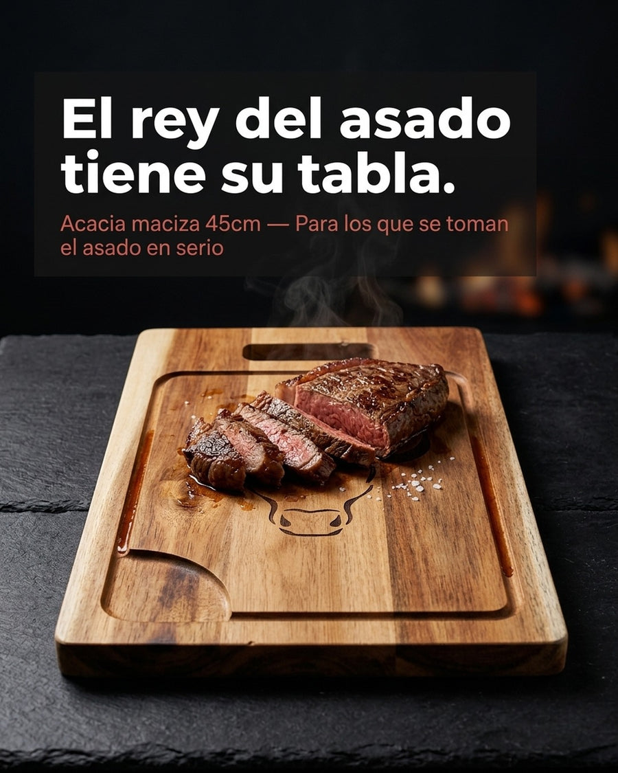 Tabla De Cortar Picar Carne 45cm Wayu + Grabado Personalizado