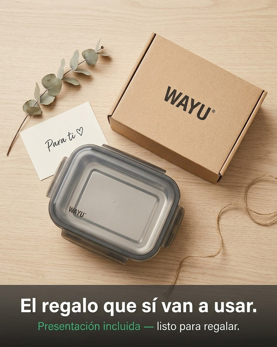 Contenedor Hermético Wayu Acero Microsafe 2.3 Lt Premium