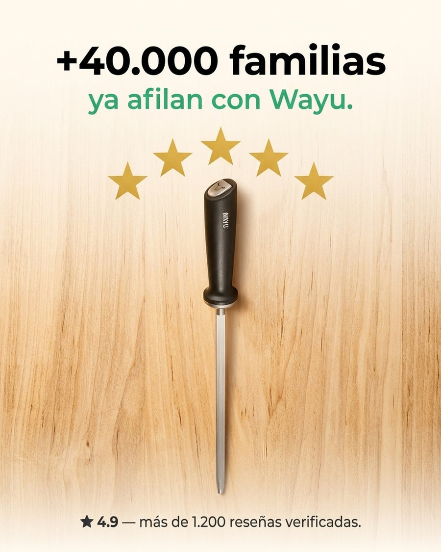 Chaira Astil Espada Afiladora Cuchillos Wayu Redonda Premium