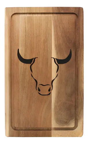 Tabla Para Aperitivos Wayu + 4 Cuchillos Quesos Premium + Grabado Personalizado