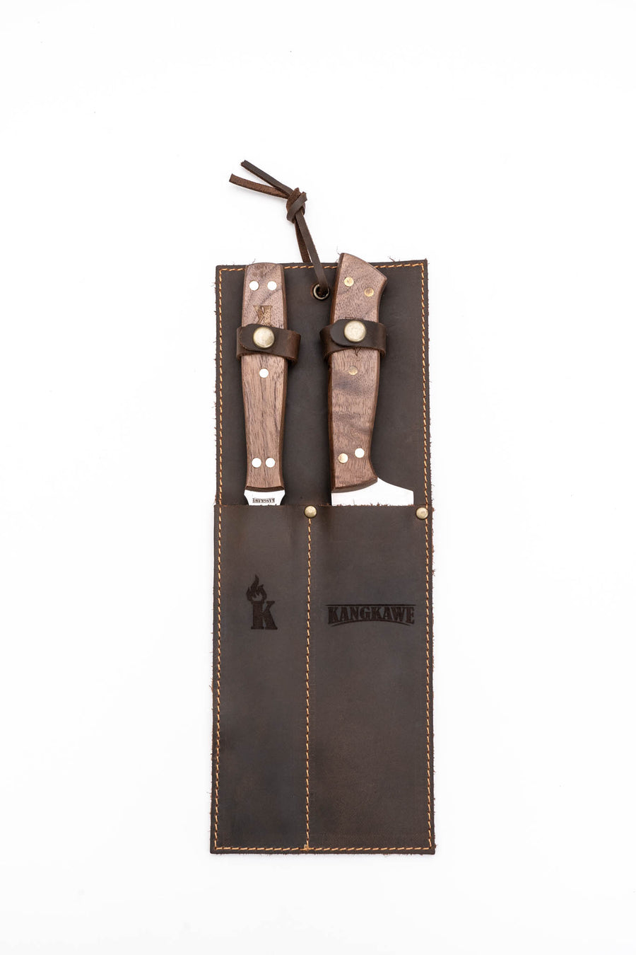 Set Cuchillo Tenedor Funda Cuero + Grabado Personalizado