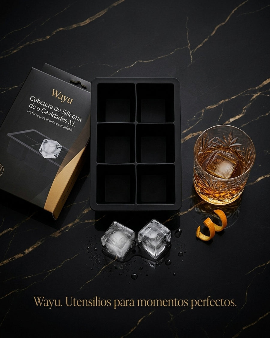 Cubetera 6 Cubos De Hielo Wayu Hielo Grande Premium Tragos