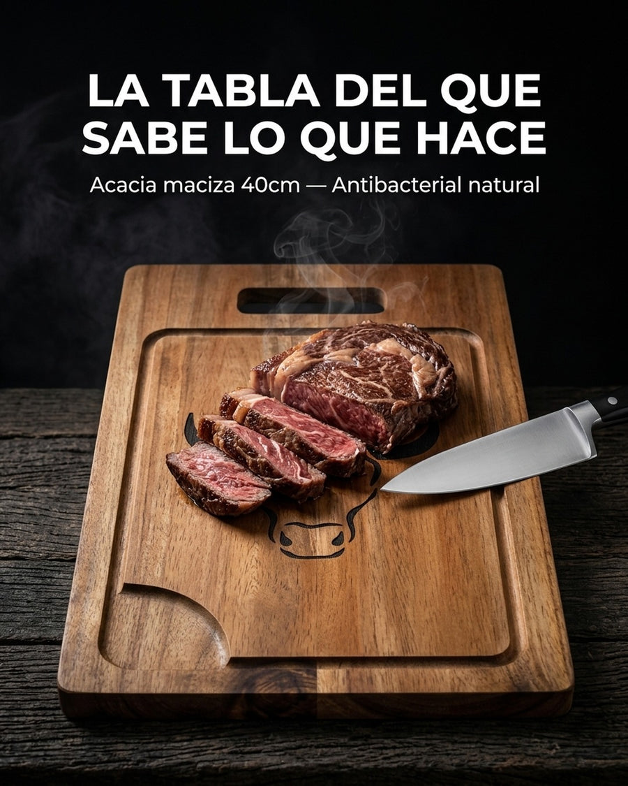 Tabla Wayu Madera Acacia 40cm + Grabado Personalizado