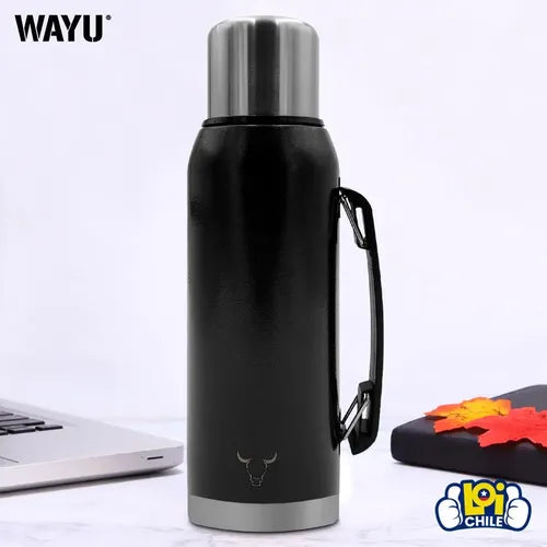 Termo Wayu Premiun De 1 Litro Agua Caliente Libre Bpa Mate + Grabado Personalizado