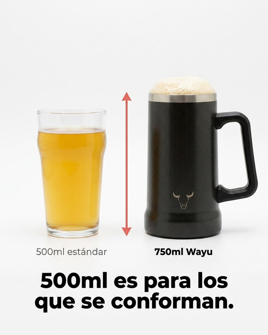 Vaso Acero Inoxidable Wayu 750 Ml Beer Mug Cerveza Bar + Grabado Personalizado