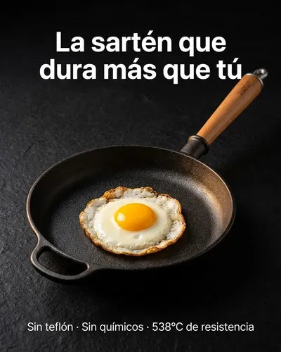 Sarten Hierro Fundido 20cm Wayu Fierro Profesional Cocina